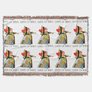 Alice in Wonderland Queen of Hearts Throw Blanket