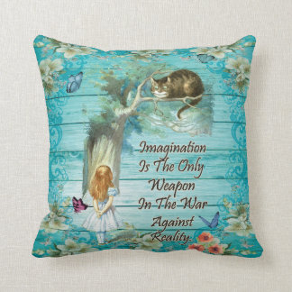 Alice In Wonderland Quote - Imagination Throw Pillow