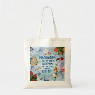 Alice In Wonderland Quote - Imagination Tote Bag