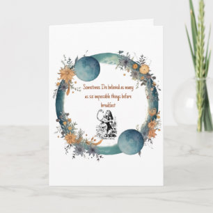 Alice in Wonderland Quote, Impossible Things Art Card