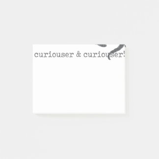 Alice in Wonderland Quote Shirt Curiouser Lewis Post-it Notes