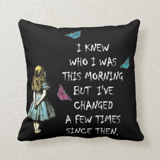 Alice In Wonderland Quote Throw Pillow