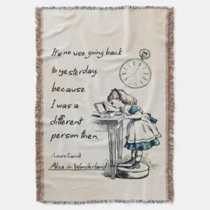 Make Your Own Alice Wonderland Quote Blanket Bundle Up In Yours Today Zazzle Ca