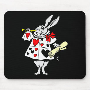 Alice In Wonderland Rabbit Easter Bunny Playing Mu Mouse Pad