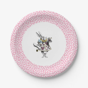 Alice in Wonderland Rabbit Paper Plate