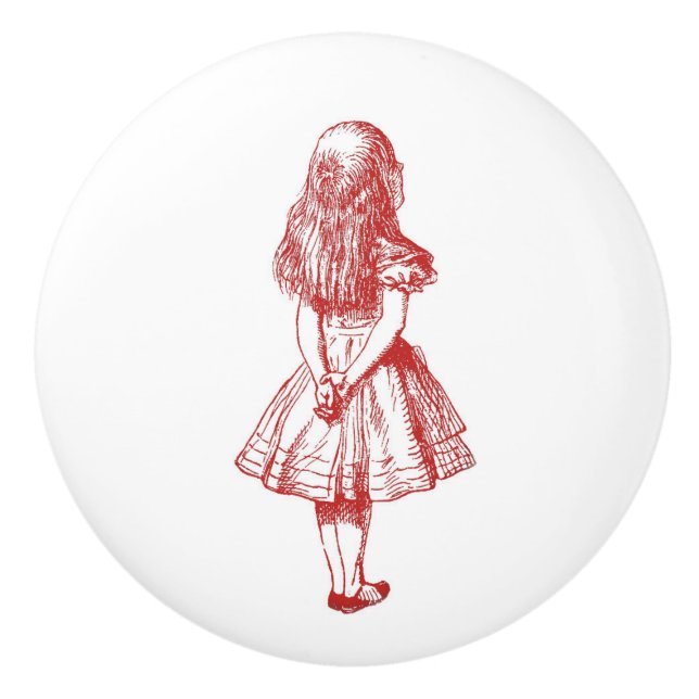 Alice in Wonderland Red Knob (Front)