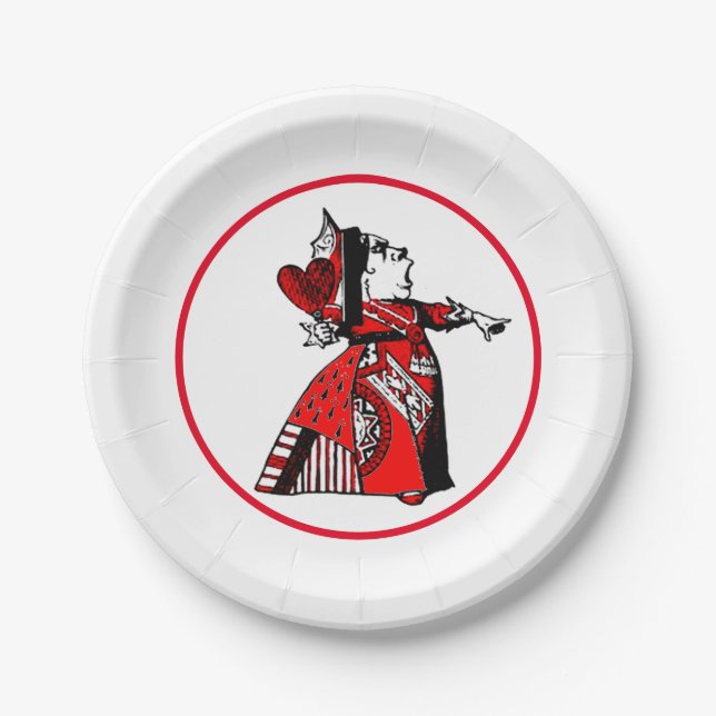 Alice in Wonderland Red Queen Paper Plate (Front)