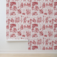 Alice in Wonderland Red White Toile Nursery