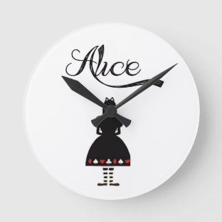 Alice In Wonderland Round Clock