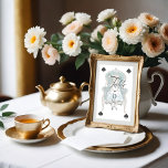 Alice in Wonderland Royal Throne Playing Card<br><div class="desc">Beautifully designed vintage Alice in Wonderland table number signs. Perfect for an Alice in Wonderland-themed event. The design features our hand-drawn original Alice sitting in a green vintage chair, wearing a royal crown and holding a royal staff in her hand. The table number is designed like a playing card with...</div>