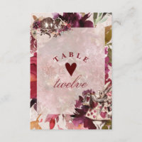 Alice in Wonderland Seating Wedding Table Numbers