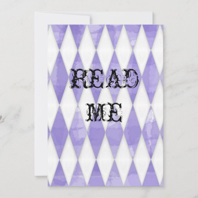 Alice in Wonderland Shower Invite (Front)