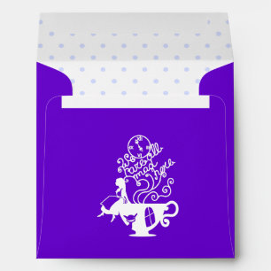 Alice in Wonderland. Silhouette illustration Envelopes
