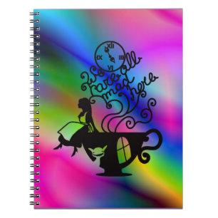 Alice in Wonderland. Silhouette illustration Notebook