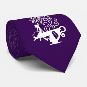 Alice in Wonderland. Silhouette illustration Tie