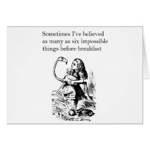 Alice in Wonderland, “Six Impossible Things” Card
