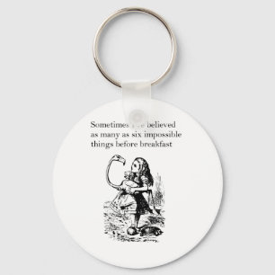 Alice in Wonderland, “Six Impossible Things” Keychain
