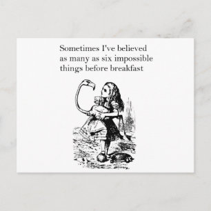Alice in Wonderland, “Six Impossible Things” Postcard