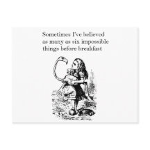 Alice in Wonderland, “Six Impossible Things”
