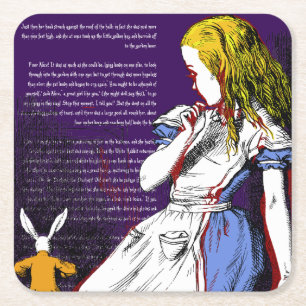 Alice in Wonderland Square Paper Coaster