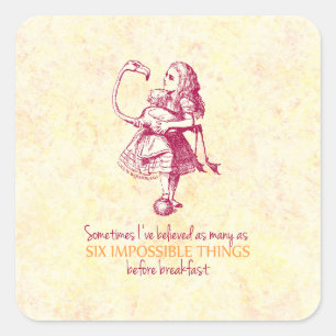 Alice in Wonderland Square Sticker