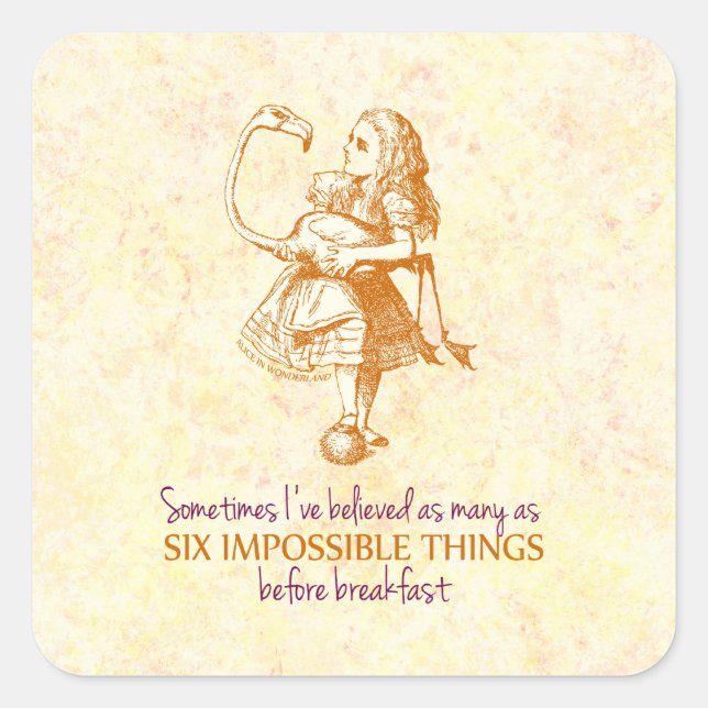 Alice in Wonderland Square Sticker (Front)