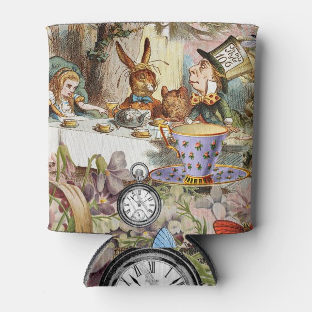 Alice in Wonderland Tea Party Art Can Cooler (Front)