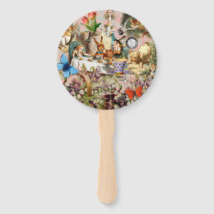 Alice in Wonderland Tea Party Art Hand Fan