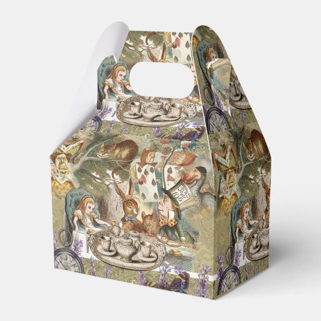 Alice in Wonderland Tea Party Guests Favor Box (Front Side)