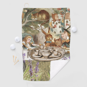 Alice in Wonderland Tea Party Guests Golf Towel