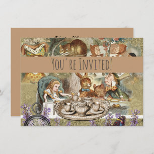 Alice in Wonderland Tea Party Guests Invitation