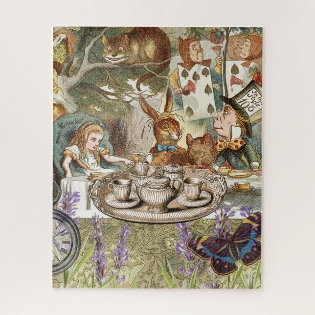 Alice in Wonderland Tea Party Guests Jigsaw Puzzle (Vertical)