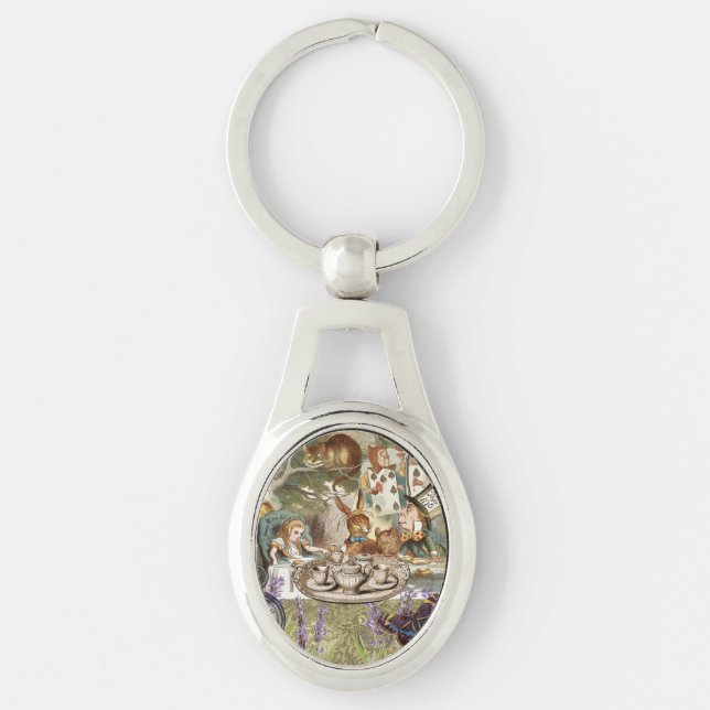 Alice in Wonderland Tea Party Guests Keychain (Front)