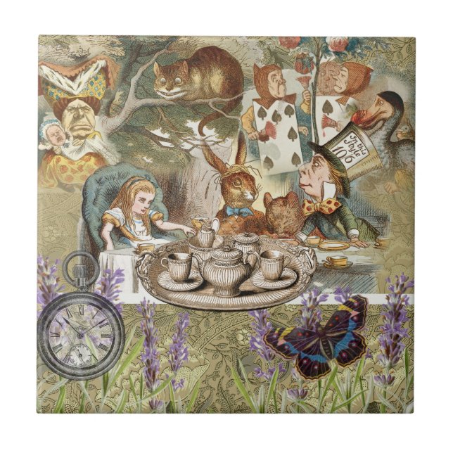 Alice in Wonderland Tea Party Guests Tile (Front)
