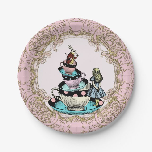 Alice in Wonderland Tea Party Paper Plate (Front)