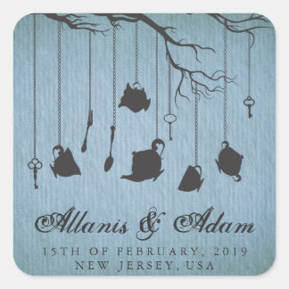 Alice in Wonderland Tea Party Wedding Stickers