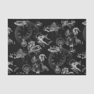 Alice in Wonderland Tea Time Black Tissue Paper