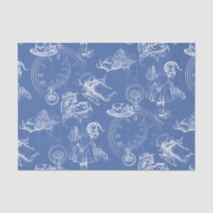 Alice in Wonderland Tea Time Blue Tissue Paper