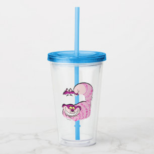 Alice In Wonderland   The Cheshire Cat in Text Acrylic Tumbler