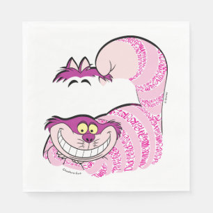 Alice In Wonderland   The Cheshire Cat in Text Napkin