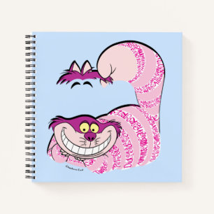 Alice In Wonderland   The Cheshire Cat in Text Notebook