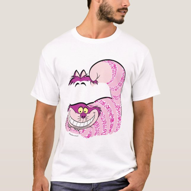 Alice In Wonderland | The Cheshire Cat in Text T-Shirt (Front)