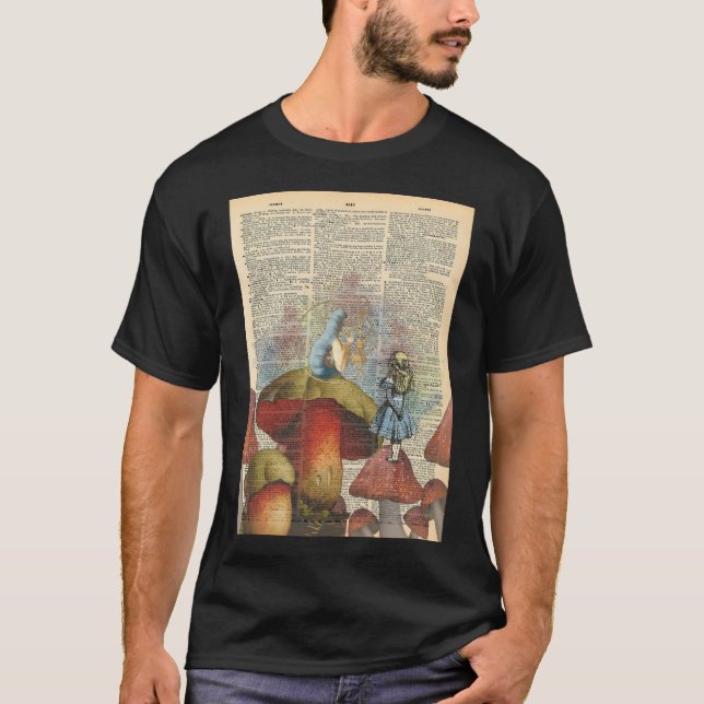 Alice In Wonderland - The Hookah Smoking Caterpill T-Shirt (Front)