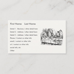 Alice in Wonderland - The Mad Hatter’s Tea Party Business Card