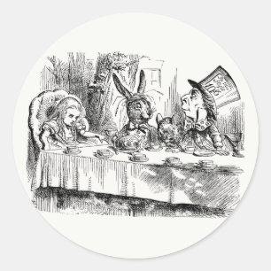 Alice in Wonderland - The Mad Hatter’s Tea Party Classic Round Sticker