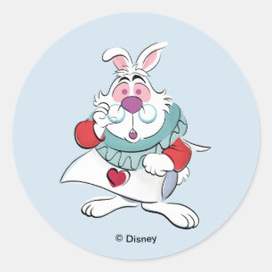 Alice In Wonderland   The White Rabbit Classic Round Sticker