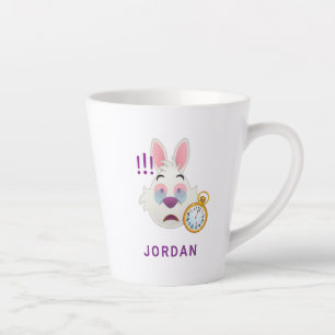 Alice In Wonderland    The White Rabbit Emoji Latte Mug