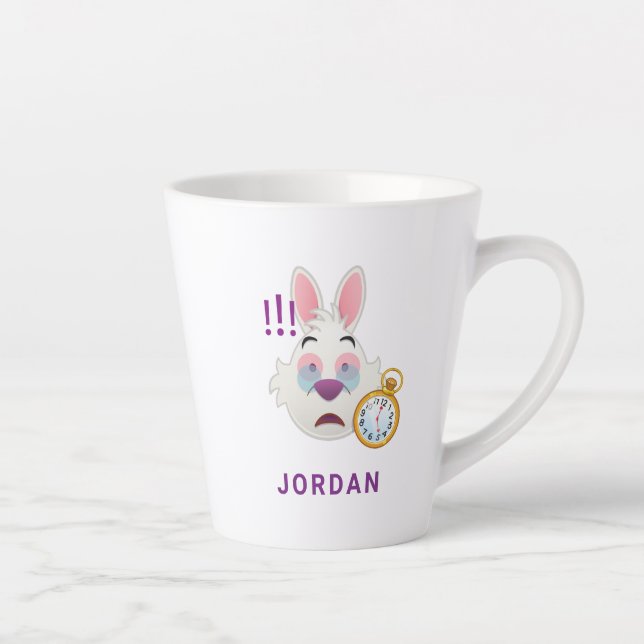 Alice In Wonderland  | The White Rabbit Emoji Latte Mug (Right)