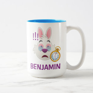 Alice In Wonderland    The White Rabbit Emoji Two-Tone Coffee Mug