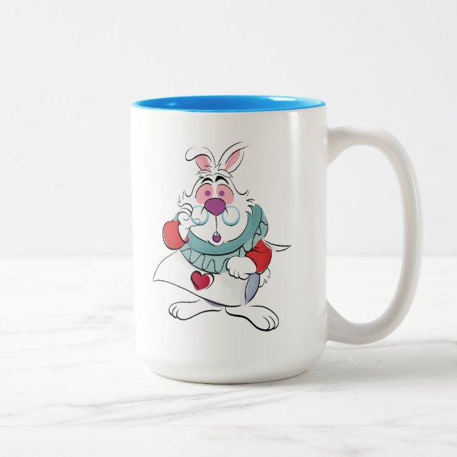 Alice In Wonderland | The White Rabbit Two-Tone Coffee Mug (Right)